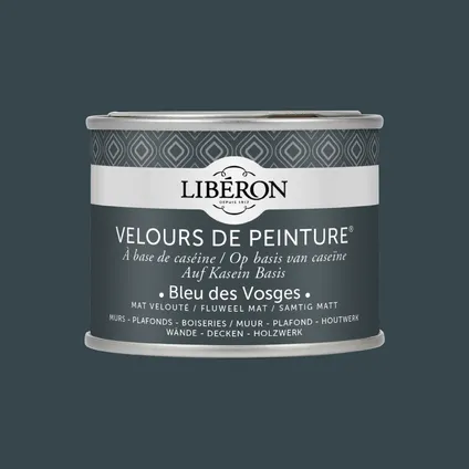 Peinture murale Libéron Velours de Peinture Bleu des Vosges mat velouté 125ml 5