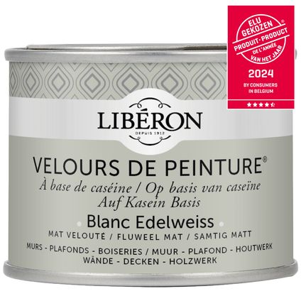 Peinture murale Libéron Velours de Peinture Blanc Edelweiss mat velouté 125ml