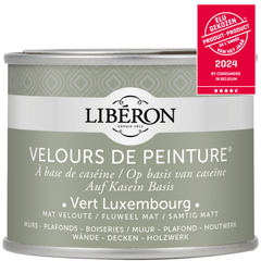 Praxis Libéron muurverf Velours de Peinture Vert Luxembourg fluweel mat 125ml aanbieding