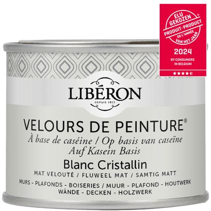 Peinture murale Libéron Velours de Peinture Blanc Cristallin mat velouté 125ml