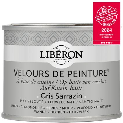 Peinture murale Libéron Velours de Peinture Gris Sarrazin mat velouté 125ml