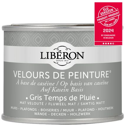Libéron muurverf Velours de Peinture Gris Temps De Pluie fluweel mat 125ml