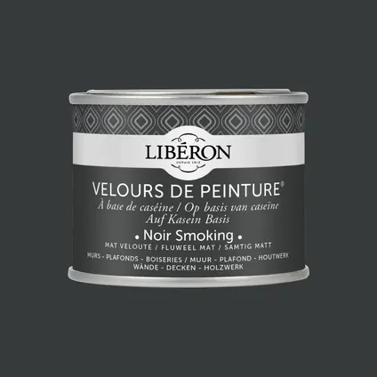 Peinture murale Libéron Velours de Peinture Noir Smoking mat velouté 125ml 5