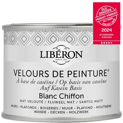 Peinture murale Libéron Velours de Peinture Blanc chiffon mat velouté 125ml