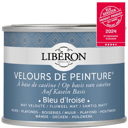 Peinture murale Libéron Velours de Peinture Bleu d'Iroise mat velouté 125ml