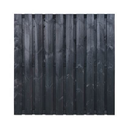 Tuinscherm zwart dennenhout 180x180cm