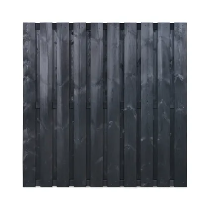 Tuinscherm zwart dennenhout 180x180cm