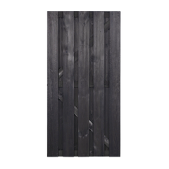Praxis Tuinpoort zwart dennenhout 90x180cm aanbieding