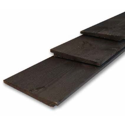 Geschaafde plank zwart 10/24x200x3000mm