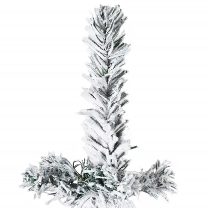 vidaXL Kunstkerstboom half met sneeuw smal 210 cm 4
