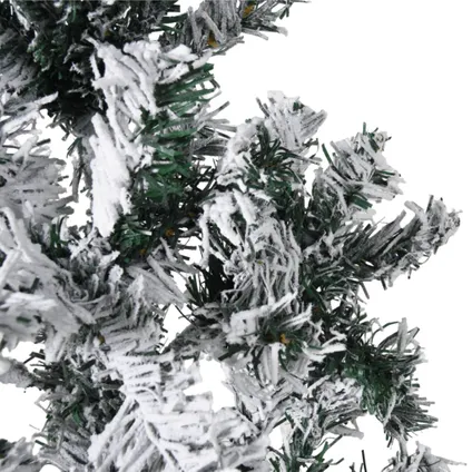 vidaXL Kunstkerstboom half met sneeuw smal 210 cm 5