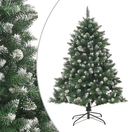vidaXL Sapin de Noël artificiel avec support 120 cm PVC