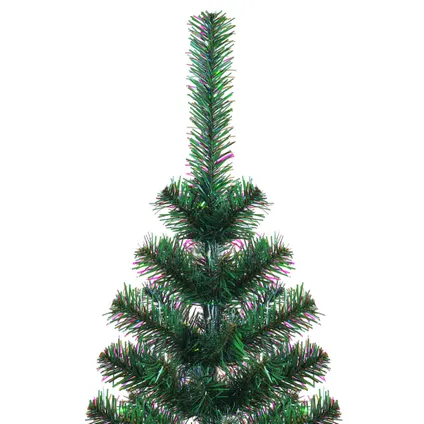 vidaXL Kunstkerstboom met iriserende uiteinden 150 cm PVC groen 3