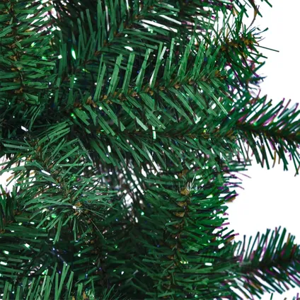 vidaXL Kunstkerstboom met iriserende uiteinden 150 cm PVC groen 5