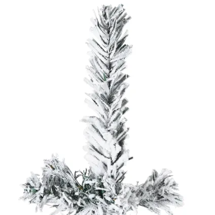 vidaXL Kunstkerstboom half met sneeuw smal 150 cm 4
