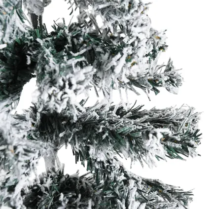 vidaXL Kunstkerstboom half met sneeuw smal 150 cm 5