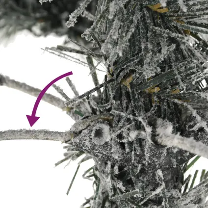 vidaXL Kunstkerstboom met sneeuw 120 cm PVC en PE 7