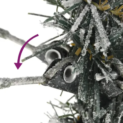 VidaXL kunstkerstboom smal met sneeuw 240cm PVC en PE 4