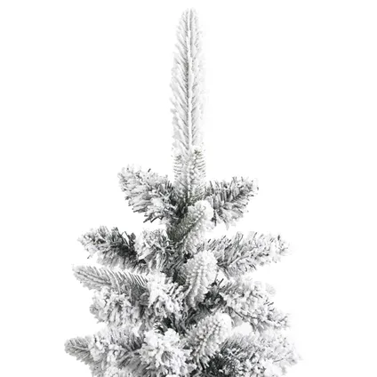VidaXL kunstkerstboom smal met sneeuw 240cm PVC en PE 5
