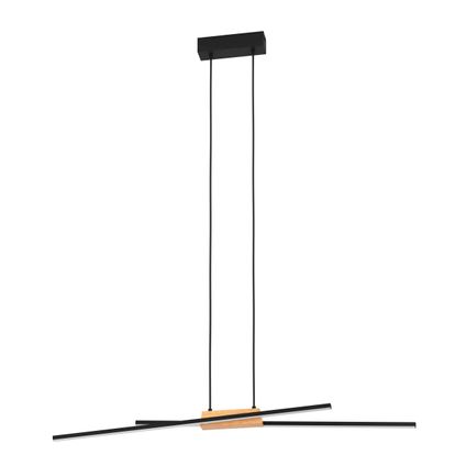 EGLO hanglamp Panagria hout zwart 2x13W