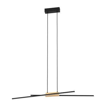 EGLO hanglamp Panagria hout zwart 2x13W 2