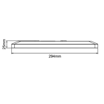 Plafonnier Brilliant Sorell LED 18W carré 30 x 30cm noir/blanc 8