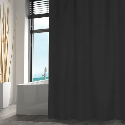 Rideau de douche MSV polyester 120x200cm noir