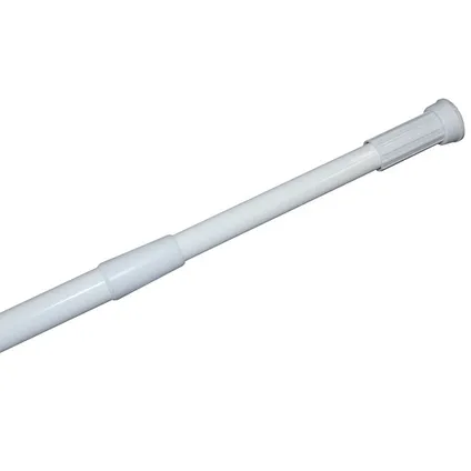 Barre de douche extensible aluminium blanche 70 à 120cm - Centrakor