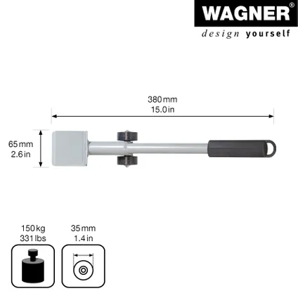 Support roulant Wagner métal 38mm capacité de charge 150kg 2