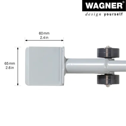 Support roulant Wagner métal 38mm capacité de charge 150kg 3