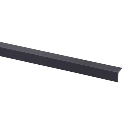 Profilé d'angle PVC anthracite 15x15mm 260cm