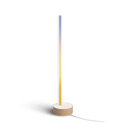 Lampe à poser Philips Hue Signe gradient - lumière blanche et colorée - teinte boisée 3