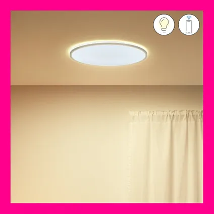 WiZ slimme plafondlamp SuperSlim wit ⌀43cm 22W 4