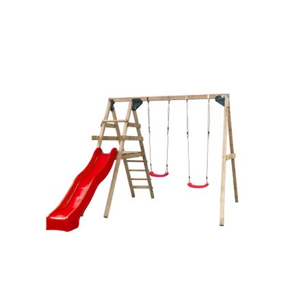 SwingKing speeltoestel met glijbaan Celina rood 250cm