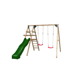 Praxis SwingKing speeltoestel met glijbaan Celina groen 250cm aanbieding