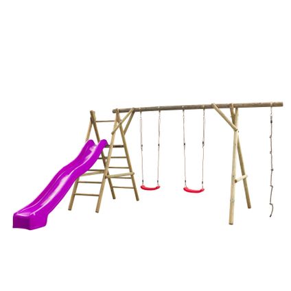 SwingKing speeltoestel met glijbaan Noortje paars 300cm