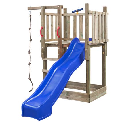 SwingKing speeltoestel met glijbaan Mario blauw 250cm