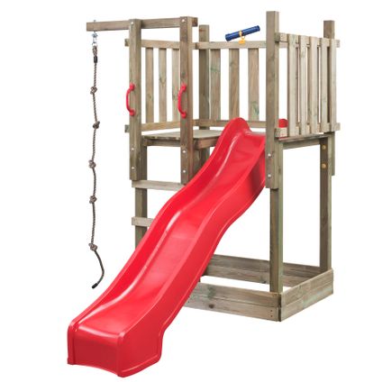SwingKing speeltoestel met glijbaan Mario rood 250cm