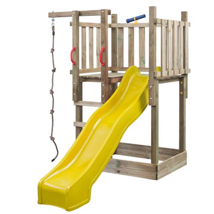 SwingKing speeltoestel met glijbaan Mario geel 250cm