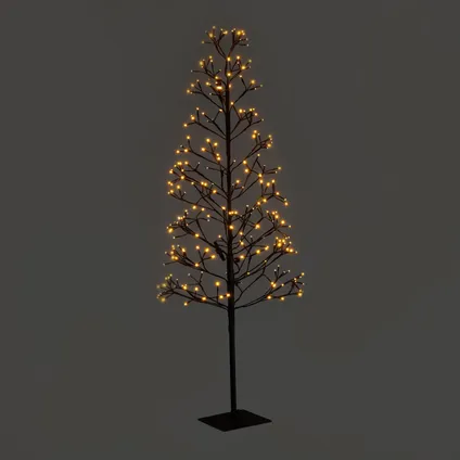 Éclairage de Noël LED Central Park arbre noir 160cm 2