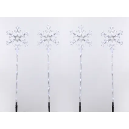 Central Park kerstverlichting sneeuwvlok 72 LED wit 8m