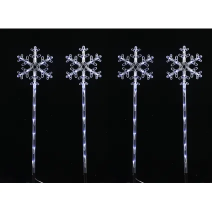 Éclairage de Noël Central Park flocons de neige 72 LED blanc 8m 2