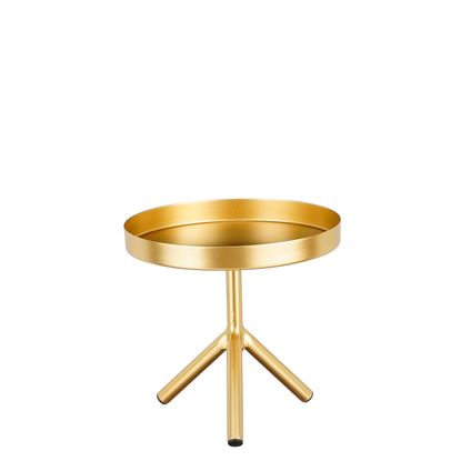 Decoratietafel Luxi goud 21xØ21cm