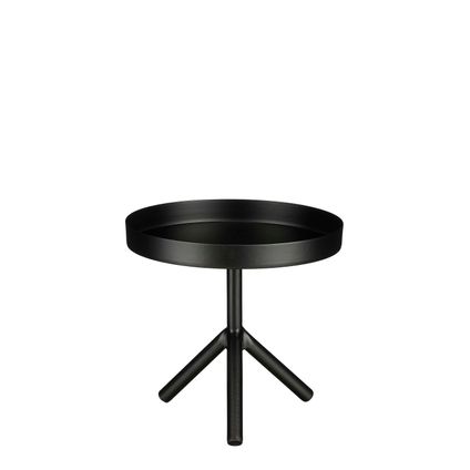 Table décorative Luxi noir 21xØ21cm