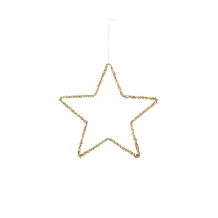 Kersthanger ster goud Ø25cm