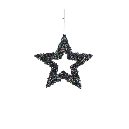 Suspension de Noël étoile noir Ø25cm