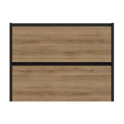 Tiger Reverse Ensemble de meubles 80 cm avec 2 tiroirs Chêne chalet / Noir mat incluant Oval vasque Noir mat 4