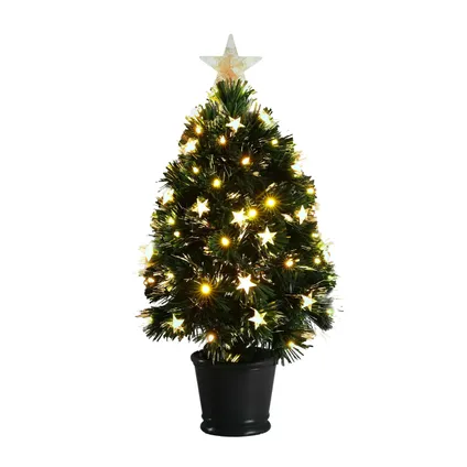 Luca Lighting - fiber kunst kerstboom - 60 cm - LED verlichting