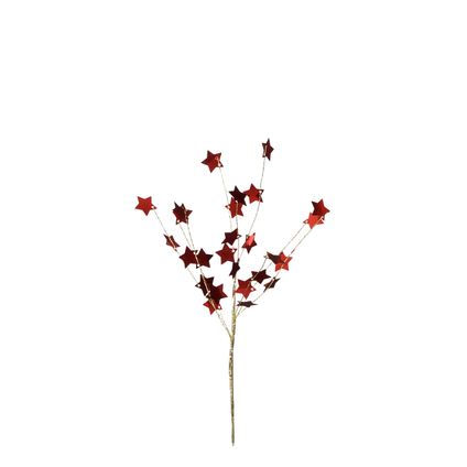 Décoration de Noël branche étoile rouge l26xl8xh1cm