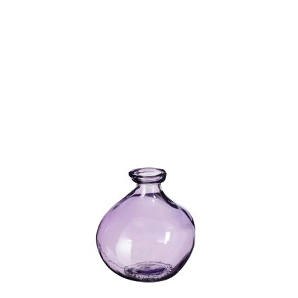 Vase Pinto lilas verre recyclé 18xØ16cm